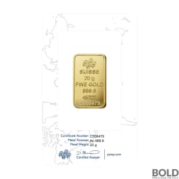 20 Gram PAMP Rosa Gold Bar