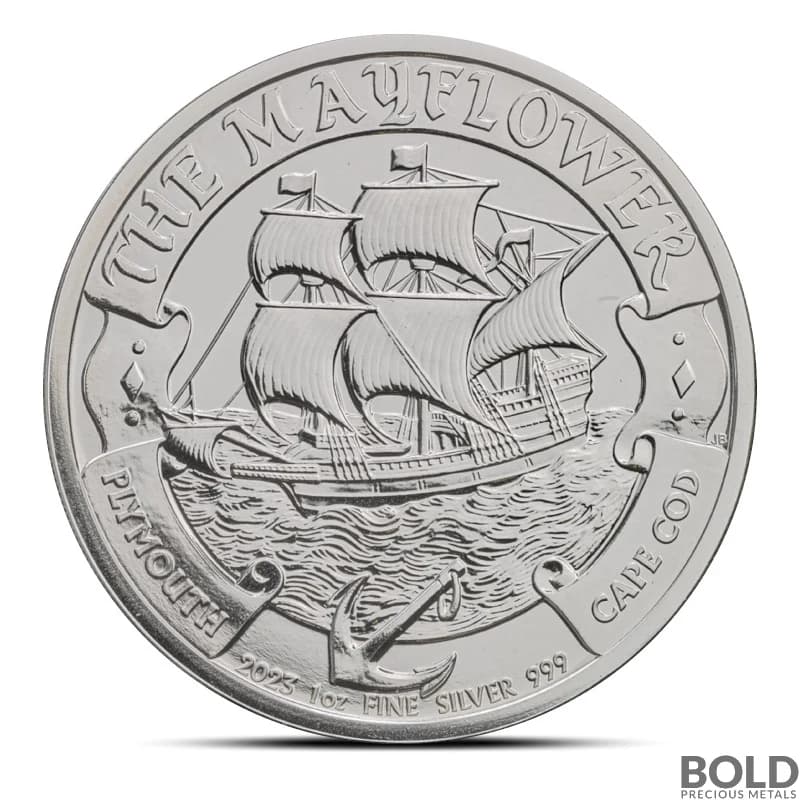 2023 1 oz British Mayflower Silver Coin (BU)
