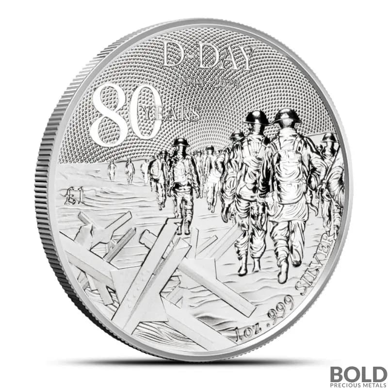 2024 1 oz Alderney D-Day 80th Anniversary Silver Coin (BU)