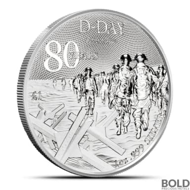 2024 1 oz Alderney D-Day 80th Anniversary Silver Coin (BU)
