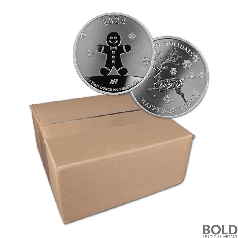 2024 1 oz Asahi Christmas Silver Round - Box of 500