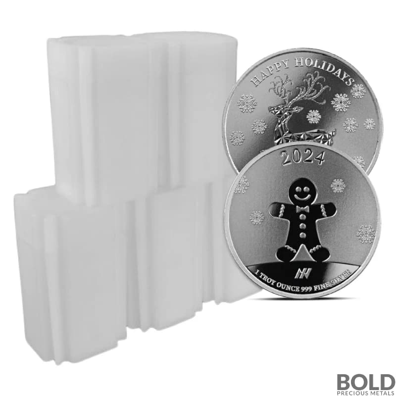 2024 1 oz Asahi Christmas Silver Round - Lot of 100