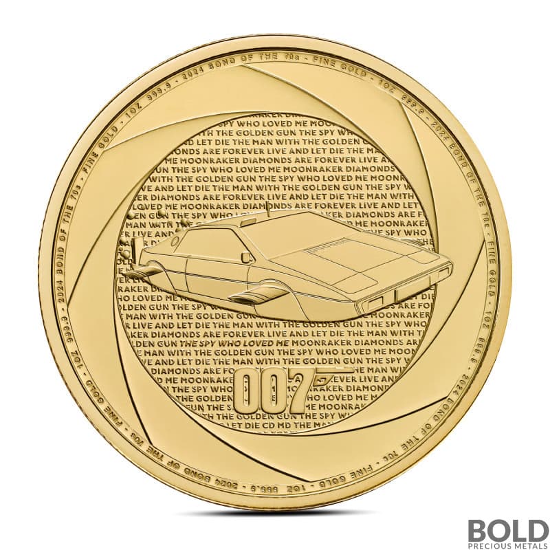 2024 1 oz British James Bond Of The 70's Gold Coin (BU)