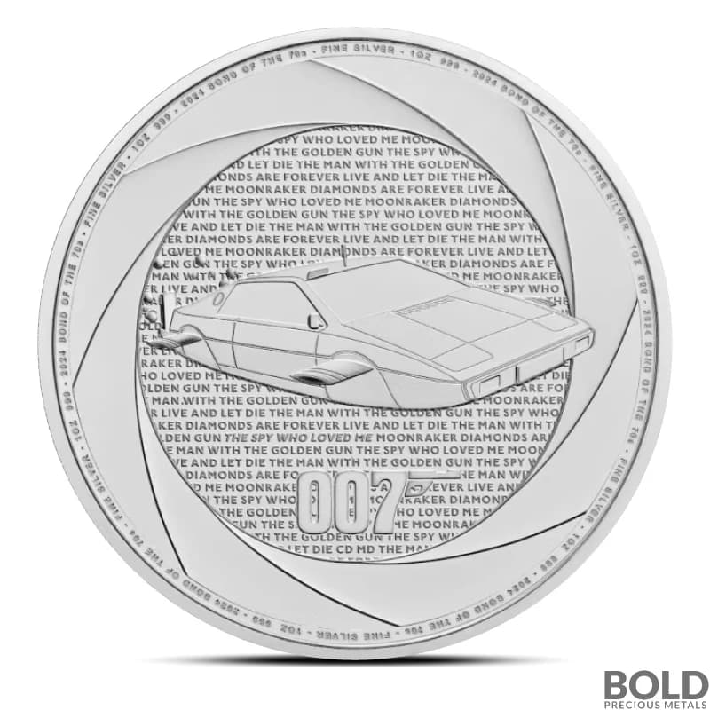 2024 1 oz British James Bond Of The 70's Silver Coin (BU)