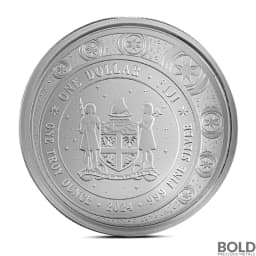 2024 1 oz Fiji Unicorn Blossom Silver Coin (Rainbow Color)