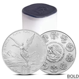 2024 1 oz Mexican Libertad Silver Coin (BU, Tube of 25)