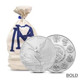 2024 1 oz Mexican Libertad Silver Coin (BU, Mint Bag of 450)