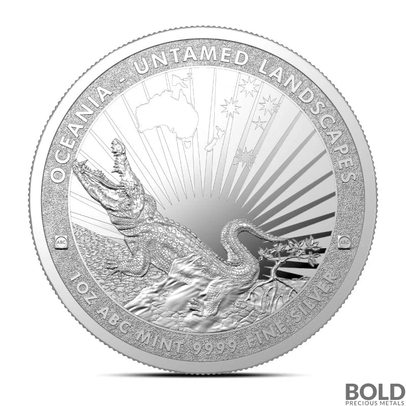 2024 1 oz Tokelau Untamed Crocodile Silver Coin (BU)