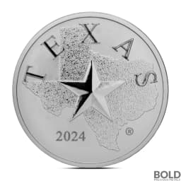 2024 2 oz Texas Mint Steer Wrestling Silver Reverse Proof Round