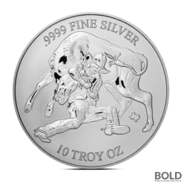 2024 10 oz Texas Mint Steer Wrestling Silver Reverse Proof Round