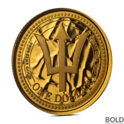 2024 1/10 oz Barbados Trident Gold Coin