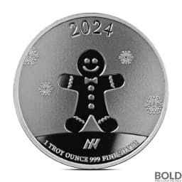 2024 1 oz Asahi Christmas Silver Round - Tube of 20