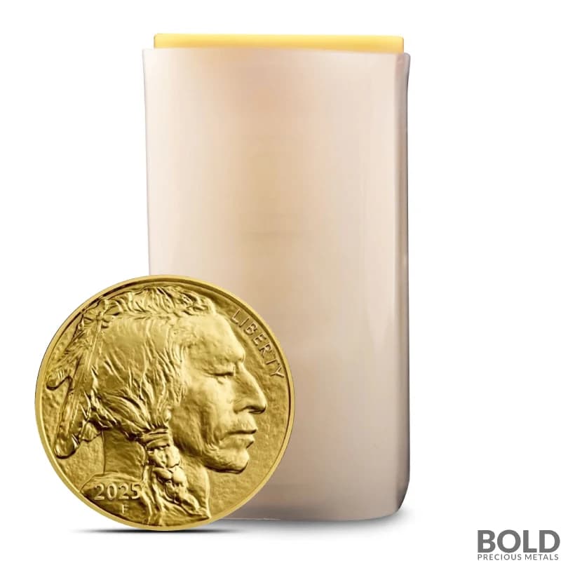 2025 1 oz American Gold Buffalo Coin Tube (20 Coins, BU)