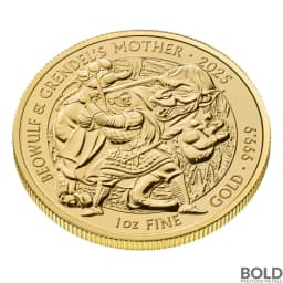 2025 1 oz British Beowulf & Grendel's Mother Gold Coin (BU)