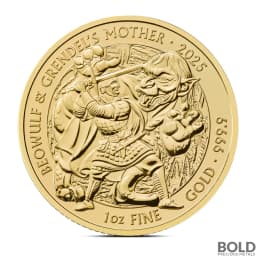 2025 1 oz British Beowulf & Grendel's Mother Gold Coin (BU)