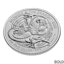 2025 1 oz British Beowulf & the Dragon Silver Coin (BU)