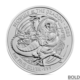 2025 1 oz British Beowulf & the Dragon Silver Coin (BU)