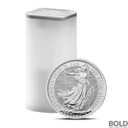2025 1 oz British Britannia Silver Coin BU - Tube of 25