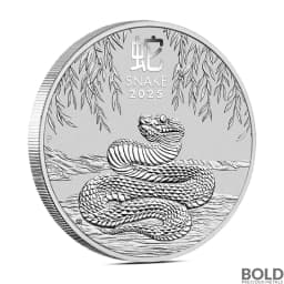 2025 1 oz Perth Lunar Year of the Snake Silver Coin BU - Tube of 20