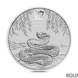 2025 1 oz Perth Lunar Year of the Snake Silver Coin BU - Tube of 20