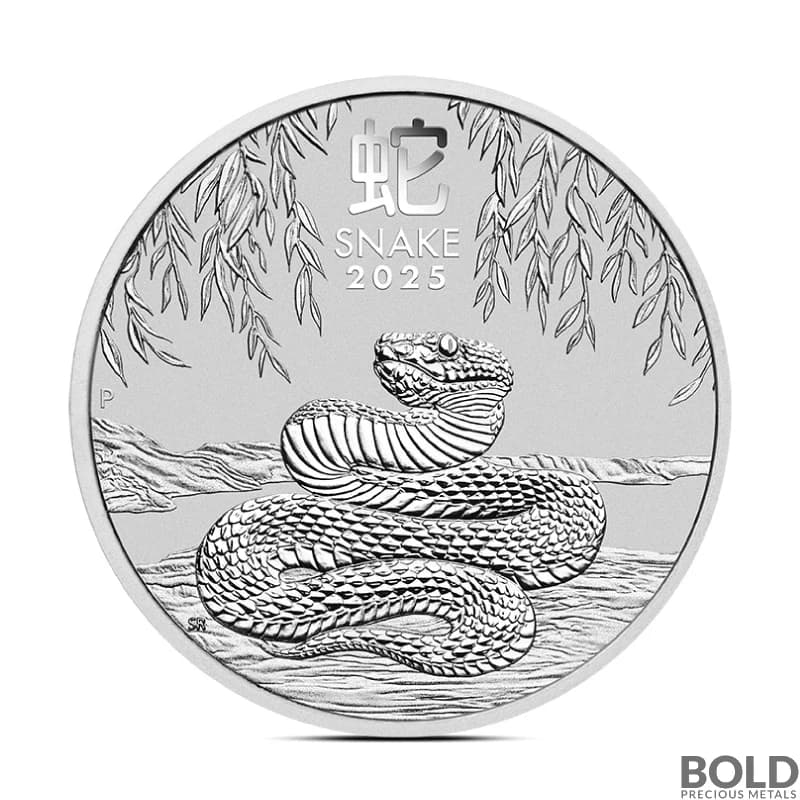 2025 1/2 oz Perth Lunar Year of the Snake Silver Coin (BU)
