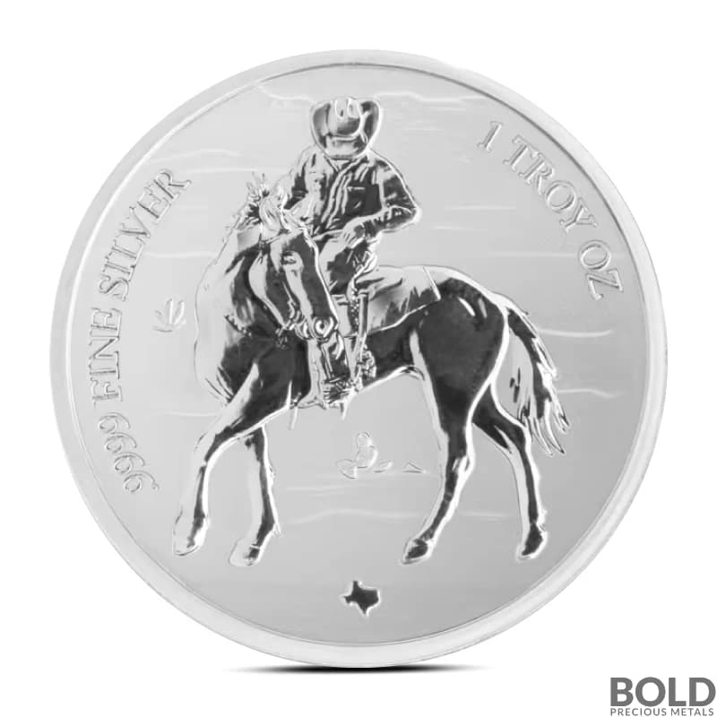 2025 1 oz Texas Mint Cowboy Reverse Proof Silver Round