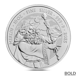 2025 10 oz British Myths & Legends Merlin Silver Coin (BU)