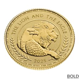 2025 1/10 oz British Lion and American Eagle Gold Coin (BU)