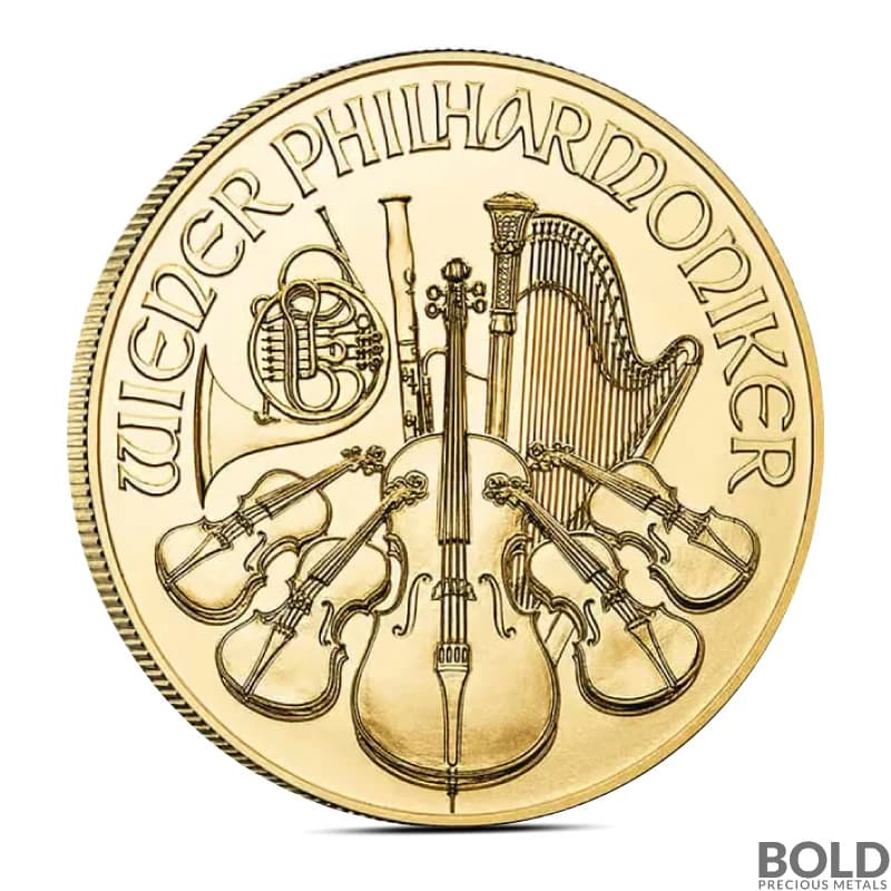 2025 1/25 oz Austrian Philharmonic Gold Coin (BU)