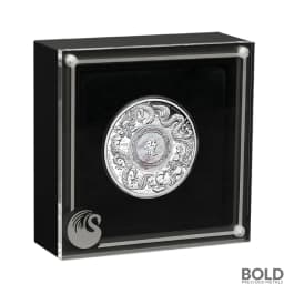 2024 2 oz Double Dragon with Mother of Pearl Insert Silver Coin (Proof)