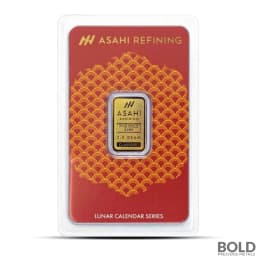 2025 2.5 Gram Asahi Lunar YOT Snake Gold Bar (In Assay)