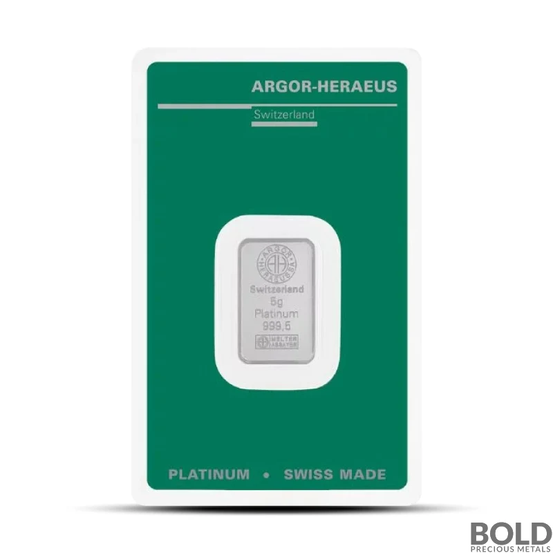 5 Gram Argor Heraeus Platinum Bar