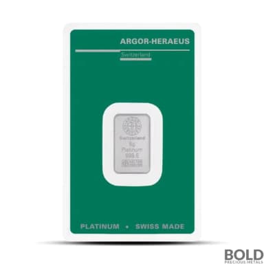 5 Gram Argor Heraeus Platinum Bar