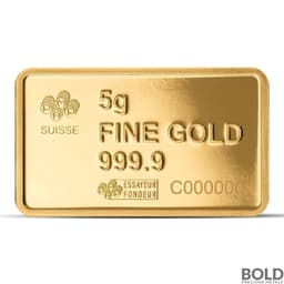 5 Gram PAMP America The Free Buffalo Gold Bar
