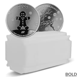 2024 1 oz Asahi Christmas Silver Round - Tube of 20