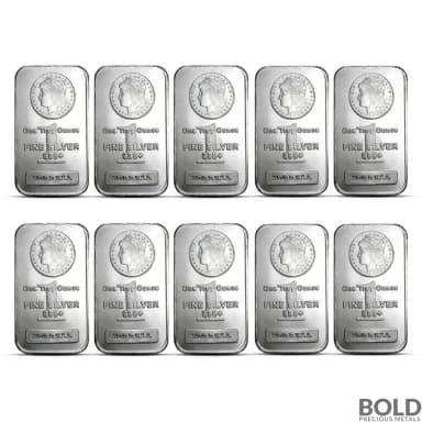 Highland Mint 1 oz Morgan Silver Bar - Lot of 10