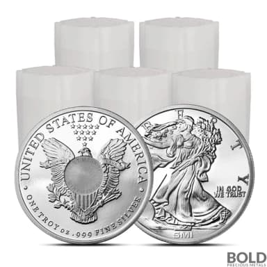 Lot of 100 - 1 oz Sunshine Mint Walking Liberty Silver Round - 5 Tube of 20