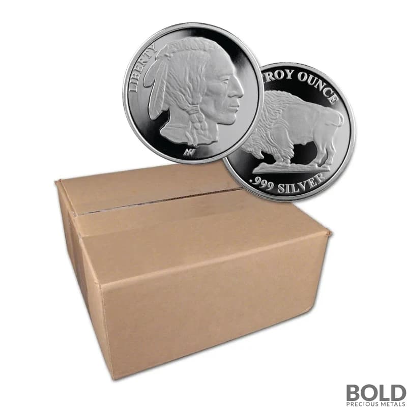 1 oz Asahi Buffalo Design Silver Round Proof (Box of 500)