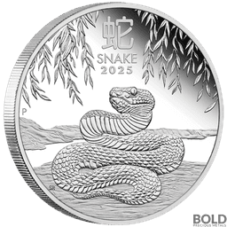 2025 1/2 oz Australian Lunar Year Of The Snake Silver Coin (Proof)