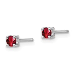 sterling-silver-rhodium-plated-round-garnet-post-earrings