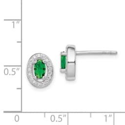 sterling-silver-rhod-plated-w-green-and-white-cz-oval-stud-earrings