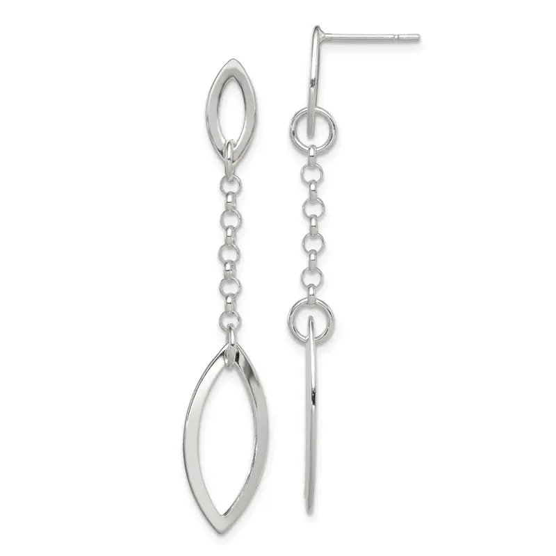 marquise-shapes-and-chain-post-dangle-earrings-ss-polished
