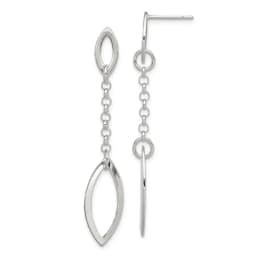 marquise-shapes-and-chain-post-dangle-earrings-ss-polished