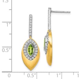two-tone-peridot-and-diamond-dangle-earrings