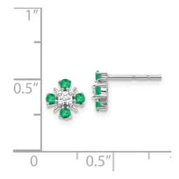 14k-white-gold-emerald-and-diamond-post-earrings