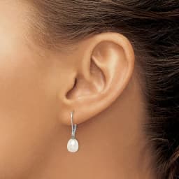rhodium-plated-polished-cultured-pearl-leverback-dangle-earrings-ss