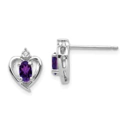 white-gold-amethyst-and-diamond-heart-post-earrings