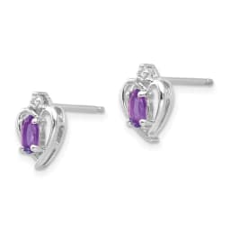 white-gold-amethyst-and-diamond-heart-post-earrings