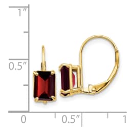 emerald-cut-garnet-leverback-earrings