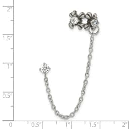 stainless-steel-antiqued-and-polished-cz-cuff-earring-sold-single